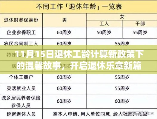 11月15日退休工龄计算新政策下的温馨故事，开启退休乐章新篇章