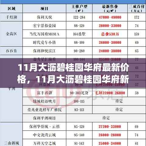 11月大沥碧桂园华府最新价格动态,变化中的学习,自信铸就辉煌