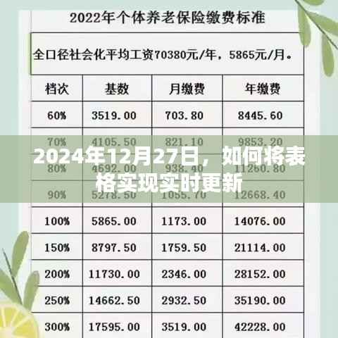 2024年表格实时更新指南，实现数据动态同步