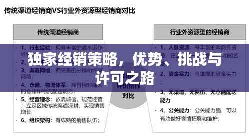 独家经销策略，优势、挑战与许可之路