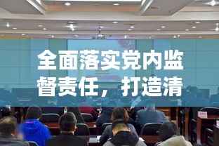 全面落实党内监督责任,打造清正廉洁政治生态,筑牢党的执政根基