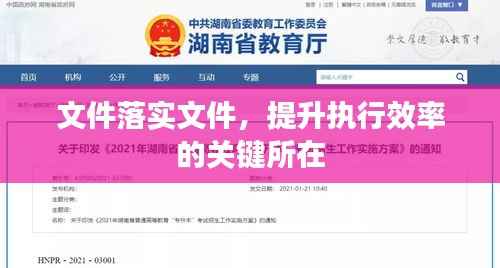 文件落实文件，提升执行效率的关键所在